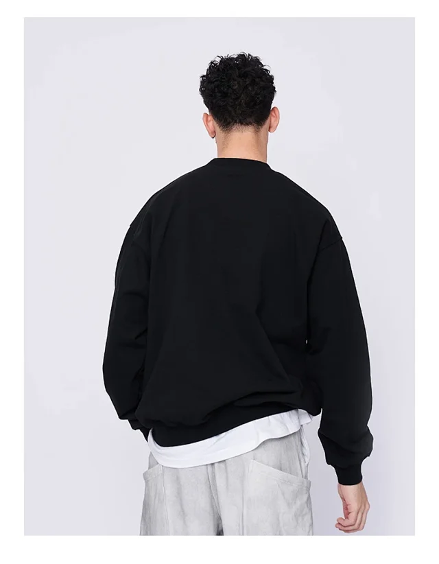 RFSD Men's | 2025 Fall/Winter Heavyweight American Streetwear Print Crewneck Sweatshirt Detail
