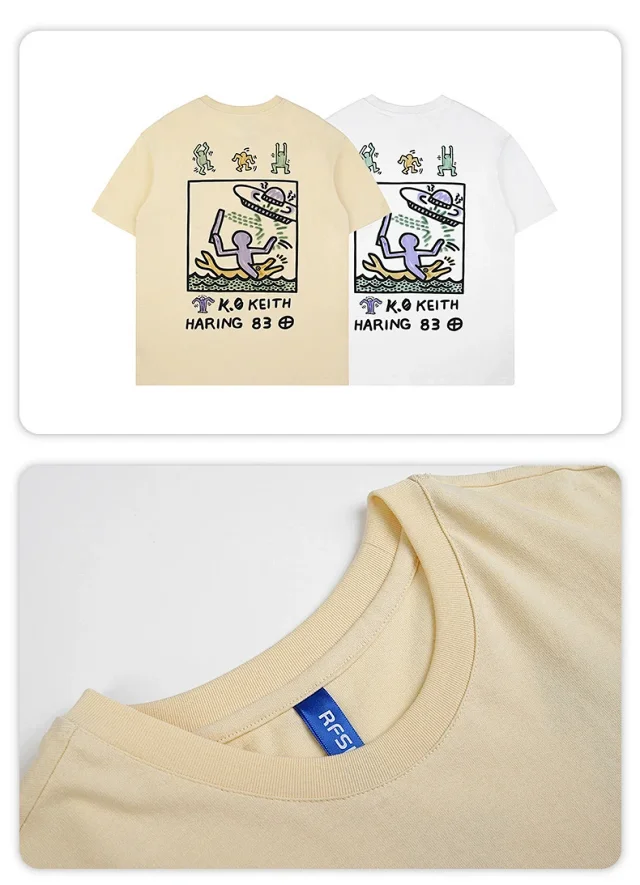 RFSD Men's | 2025 SS New Chinese  Anime Print T-Shirt Detail
