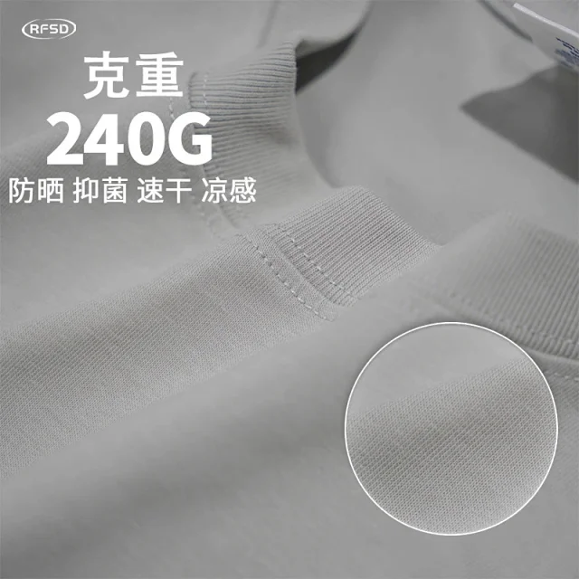 RFSD Men's 2025 Summer Trendy Loose 240G Balenciaga Cool T-shirt Detail