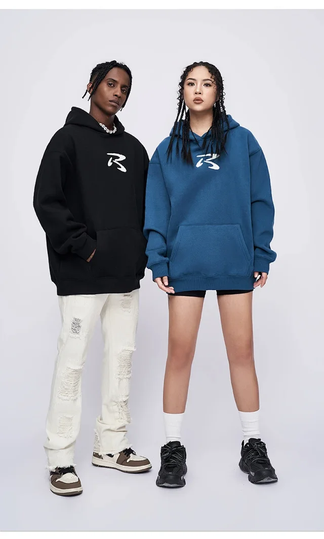RFSD Men's 2025 A/W 380G Fleece R-Embroidery Hoodie Detail