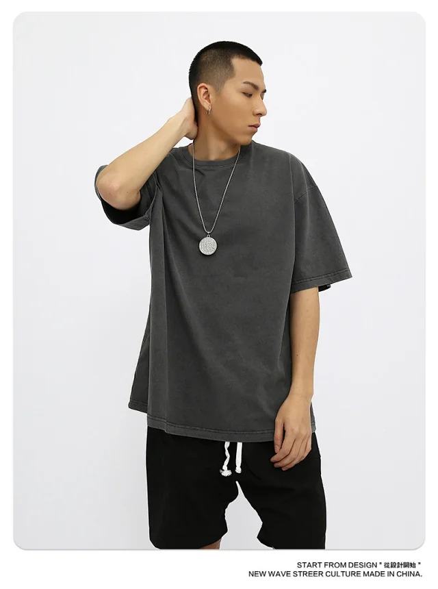 RFSD Men's | 2025 Summer New Street Pure Heavy Washed T-shirt Detail