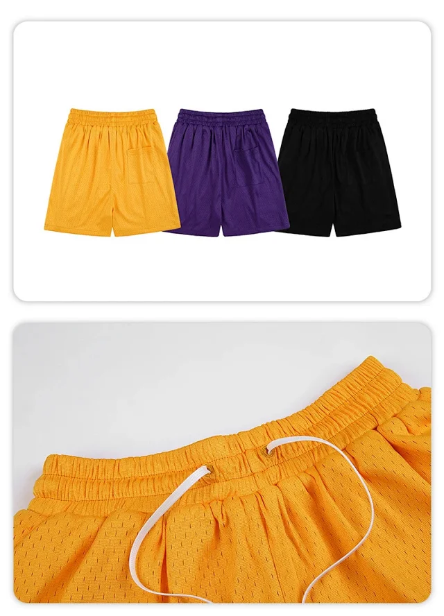 RFSD Men's Fashion | 2025 Summer New American Streetwear Hip - Hop Embroidered Flame Casual Shorts Detail