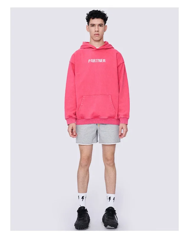 FSDR Men's 2025 FW Loose Waxed Hoodie Detail