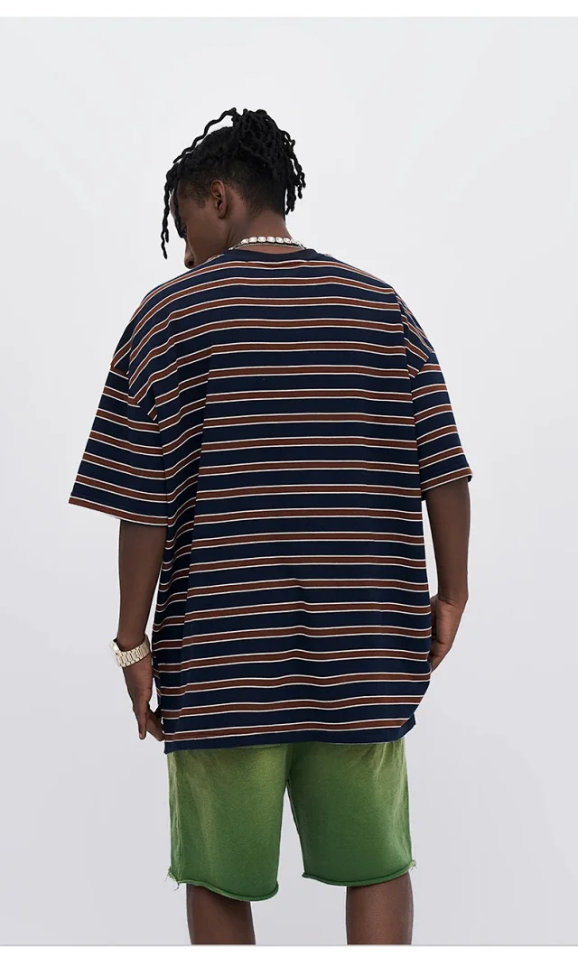 RFSD Men's Vintage Washed Stripe Tee Detail