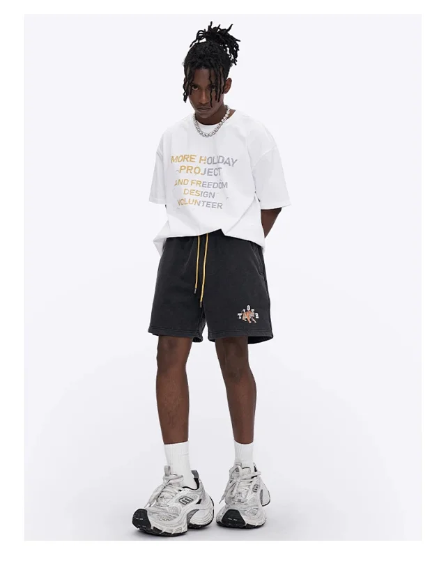 RFSD Men's | 2025 Summer 420G Heavyweight Dyed Basic Printed Shorts Detail