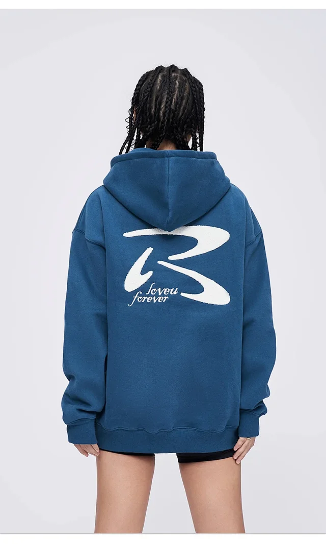 RFSD Men's 2025 A/W 380G Fleece R-Embroidery Hoodie Detail