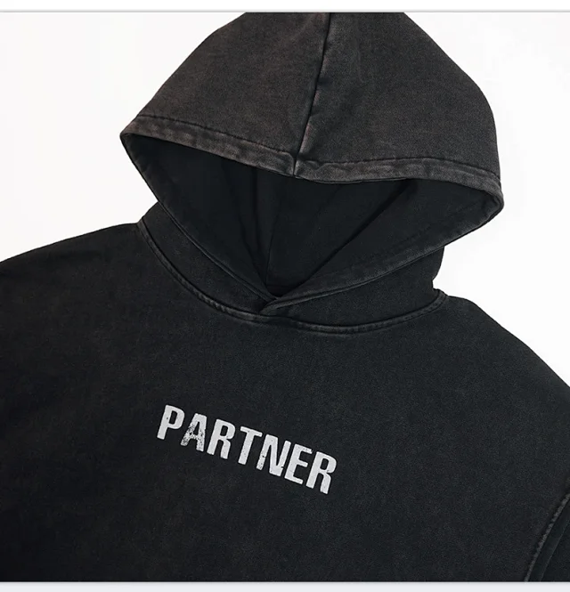 FSDR Men's 2025 FW Loose Waxed Hoodie Detail
