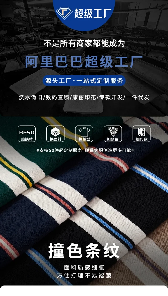 RFSD Menswear | Cityboy Retro Contrast Striped T-shirt Detail
