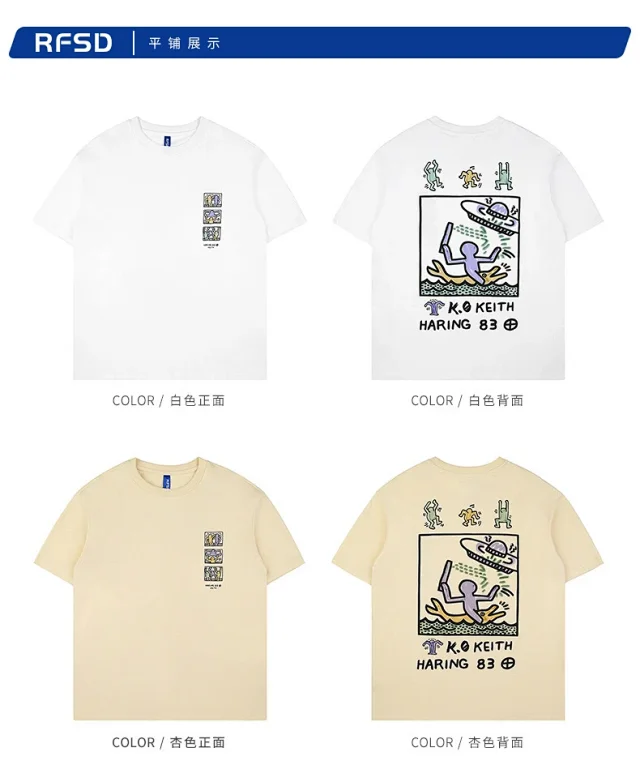 RFSD Men's | 2025 SS New Chinese  Anime Print T-Shirt Detail