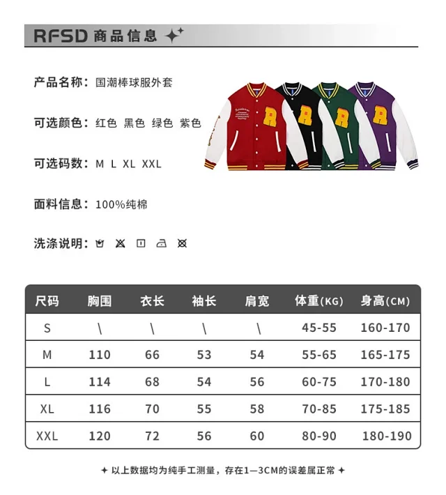RFSD Men's 2025 FW Fleece Baseball Jacket Detail