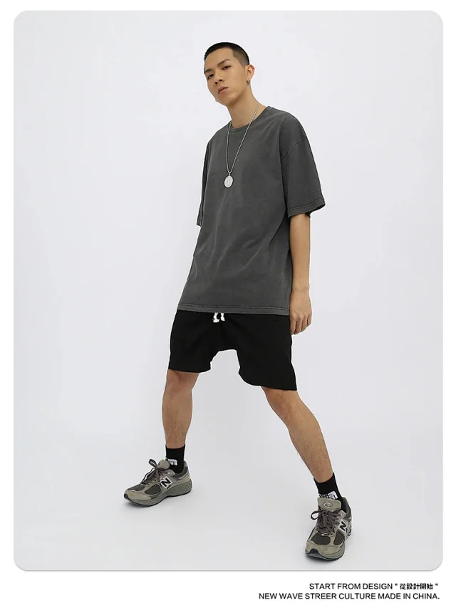 RFSD Men's | 2025 Summer New Street Pure Heavy Washed T-shirt Detail