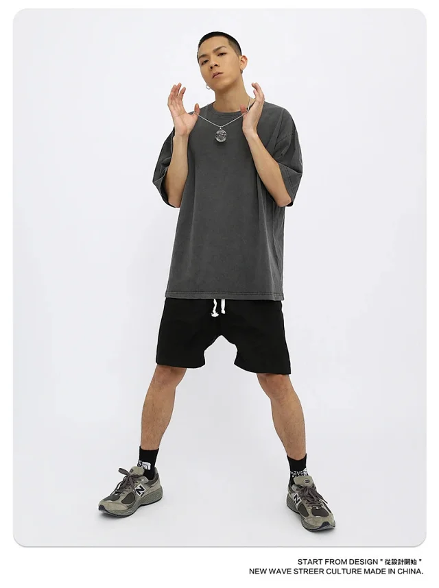 RFSD Men's | 2025 Summer New Street Pure Heavy Washed T-shirt Detail