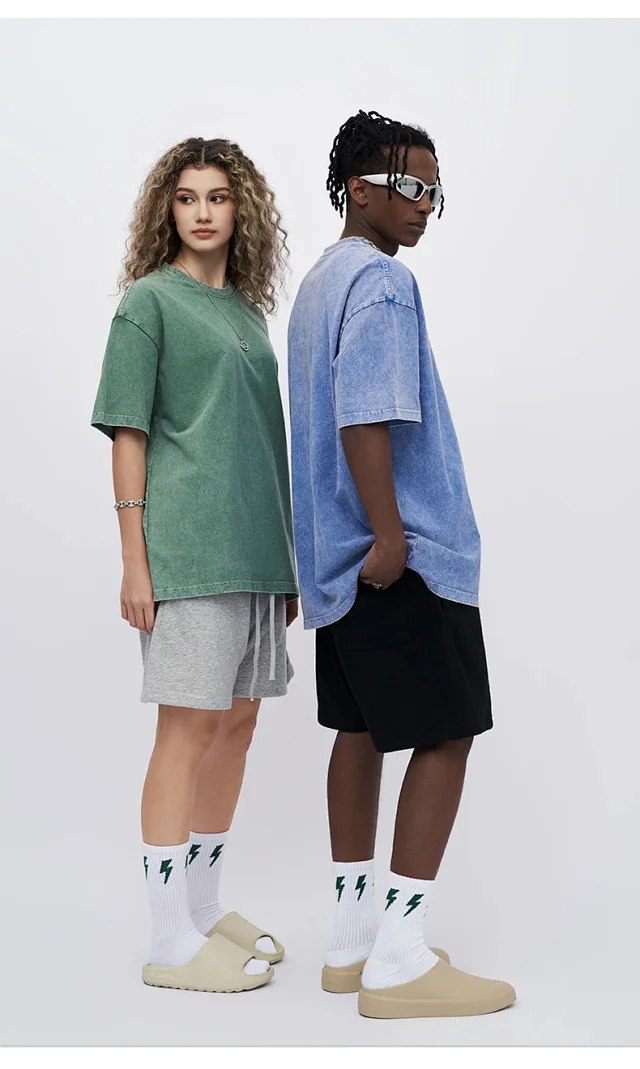 RFSD Men's | Balenciaga Dupe 285G Heavy-Duty Wax-Dyed Crewneck Short-Sleeve T-Shirt Detail