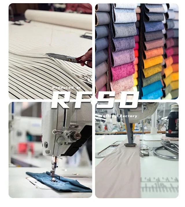 RFSD Men's 2025 SS New Loose Trendy Crewneck T-Shirt with Color-Block Stitching Design Detail
