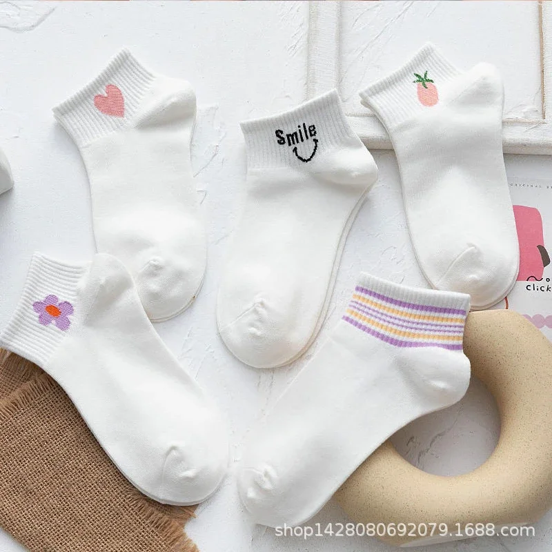 White Low-Cut Cotton Socks（10 pairs）