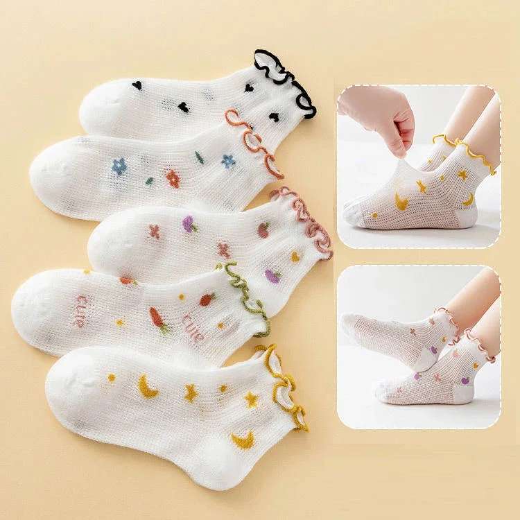 Lace-Trimmed Baby Socks(10 pairs)