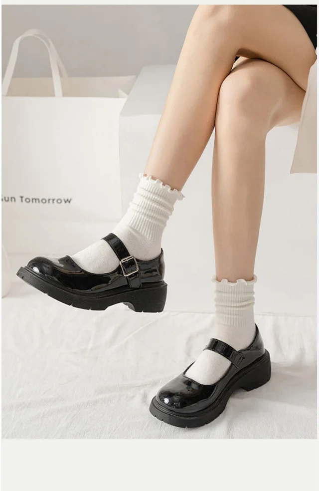 Ruffled Japanese Cotton Socks（6 pairs） Detail