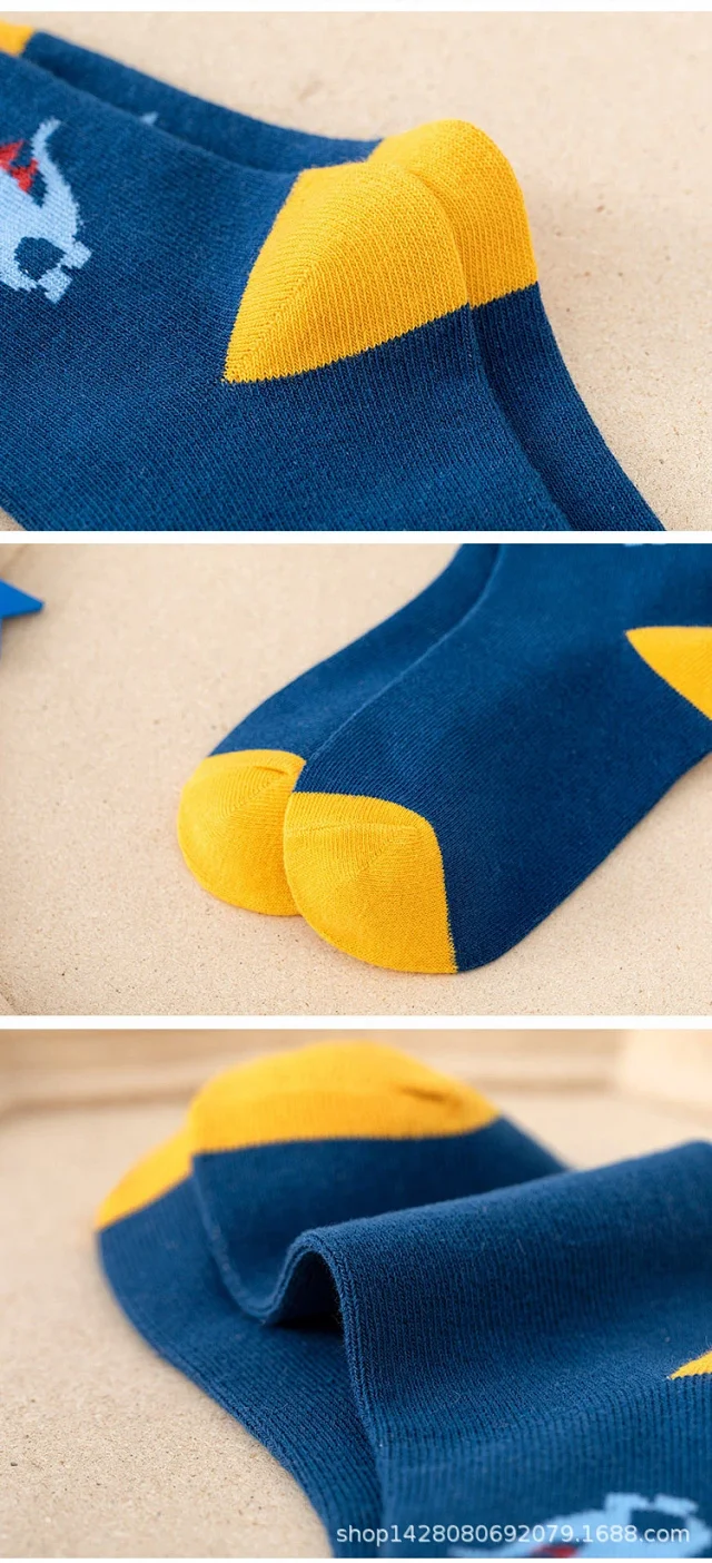 Kids' Cartoon Cotton Socks（5 pairs） Detail