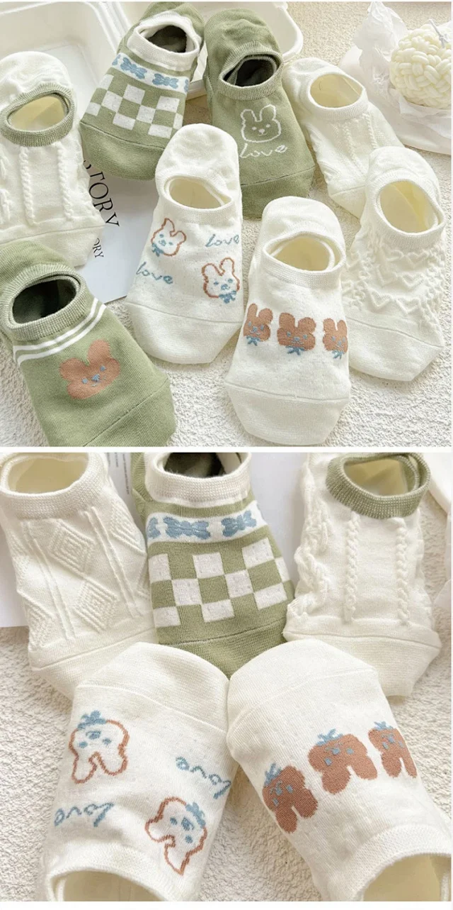 Cartoon Cotton No-Show Socks（10 pairs） Detail