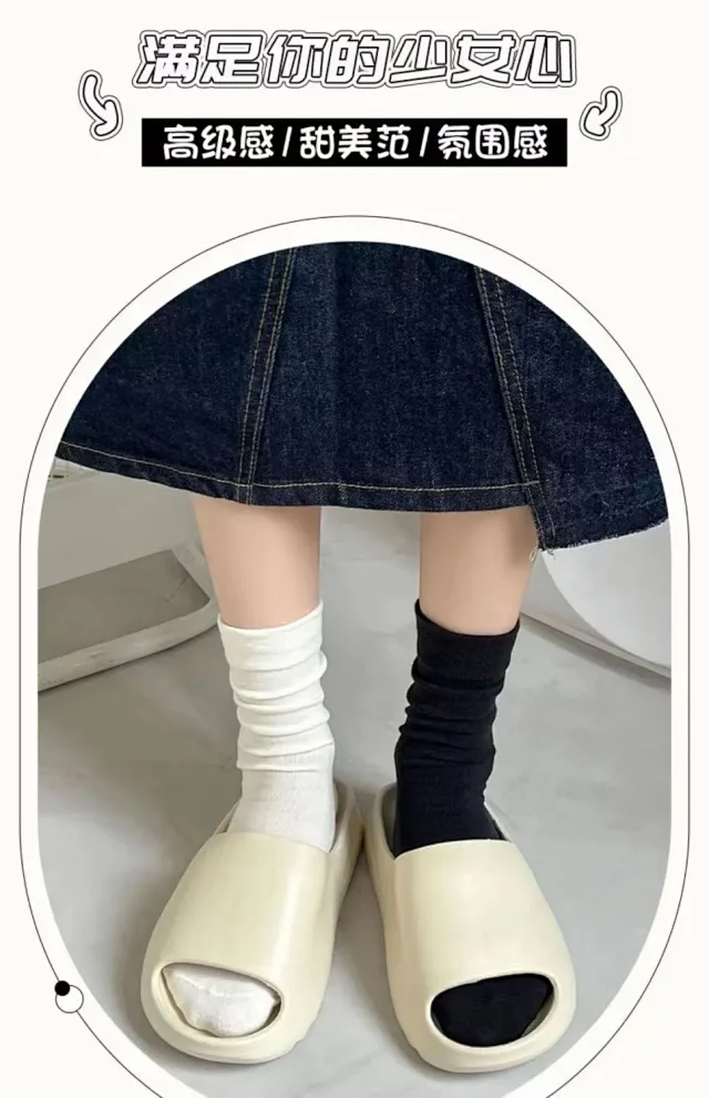 Women's Postpartum Seamless Crew Socks(5 Pairs) Detail