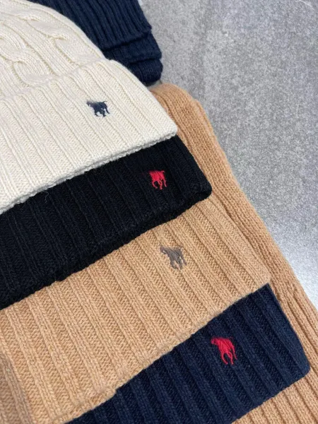 Ralph Lauren Cable Knit Beanie Ivory Beanie - 26