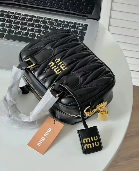 Miu Miu Matelassé Mini Bag Off-White Handbag - 16