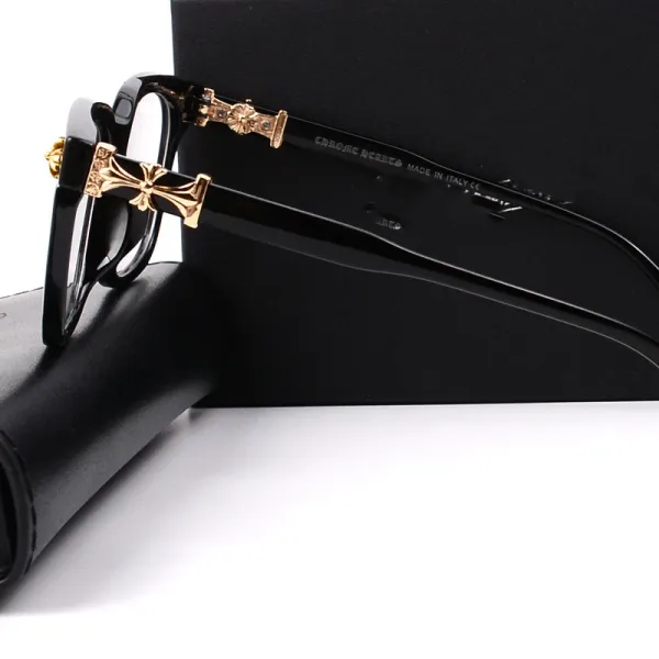 Chrome Hearts Square Frame Black Optical Glasses - 9