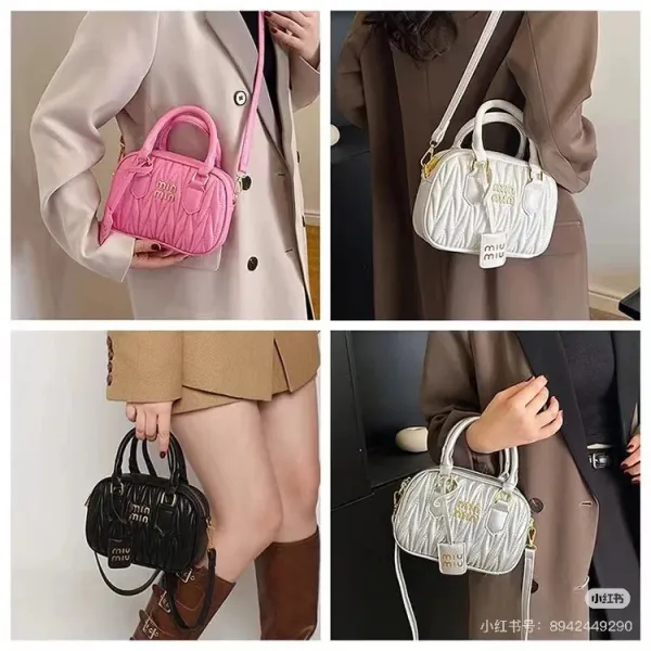 Miu Miu Matelassé Mini Bag Off-White Handbag - 9