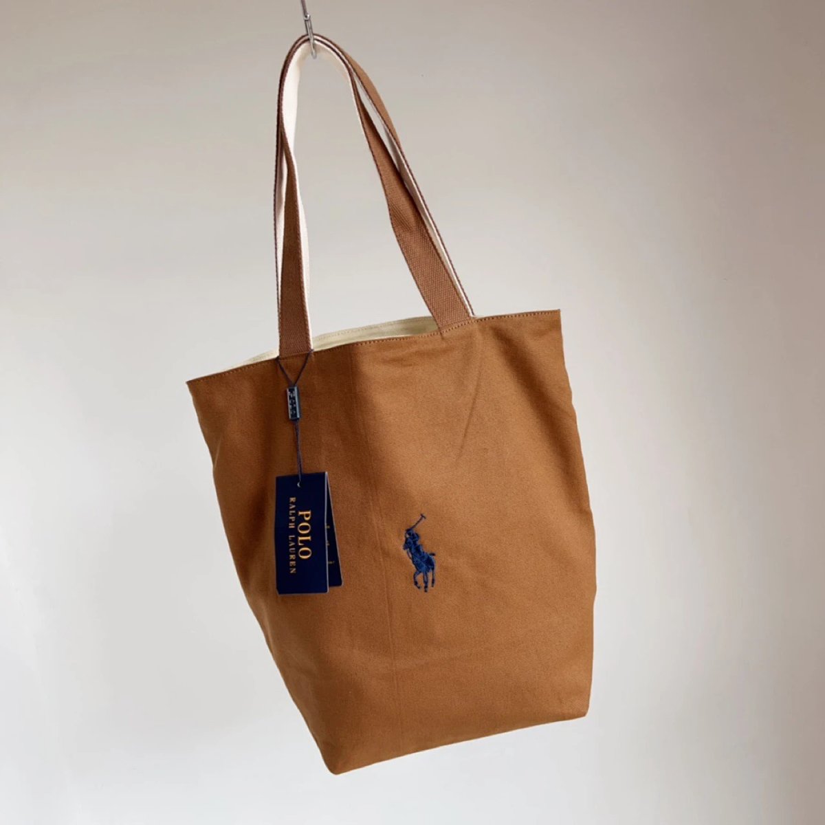 Polo Ralph Lauren Canvas Tote Bag Black and Tan product detail 5 in Litbuy spreadsheet finds