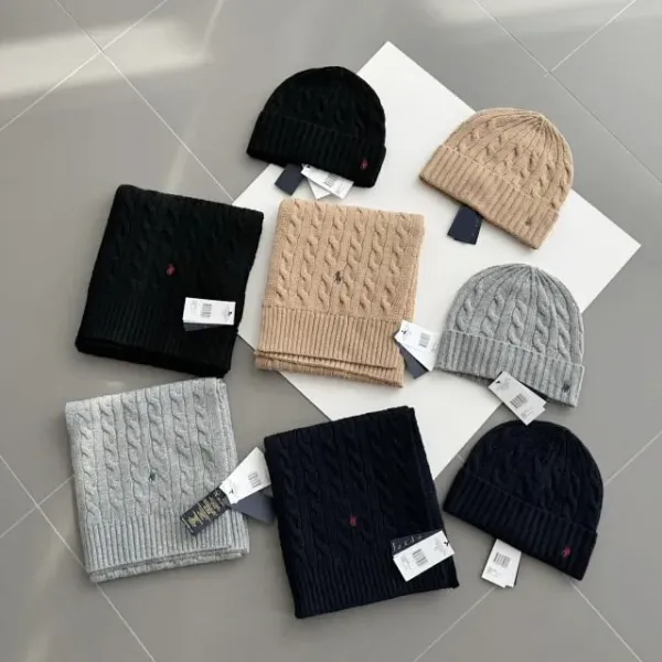 Ralph Lauren Cable Knit Beanie Ivory Beanie - 23