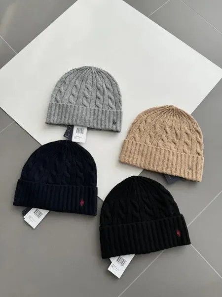 Ralph Lauren Cable Knit Beanie Ivory Beanie - 24