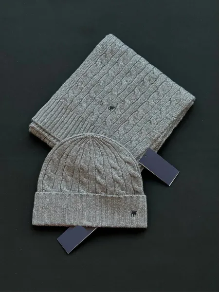 Ralph Lauren Cable Knit Beanie Ivory Beanie - 18