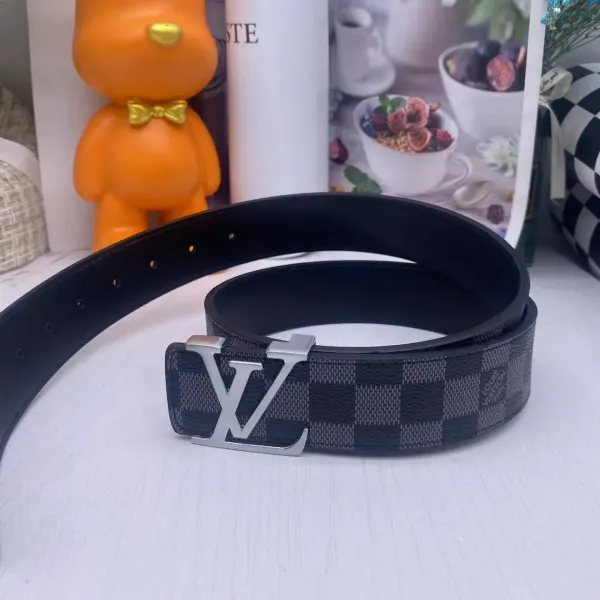 Louis Vuitton Damier Azur Belt with LV Twist Buckle White/Gray Belt - 8