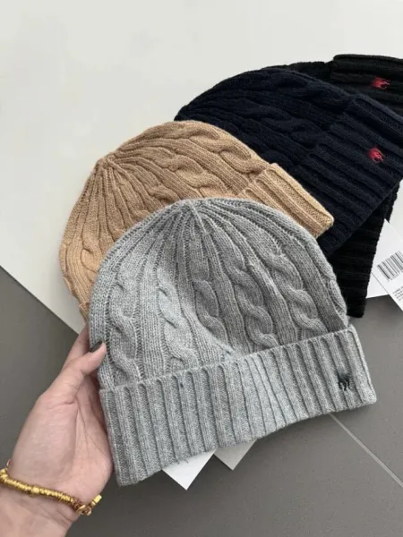 Ralph Lauren Cable Knit Beanie Ivory Beanie - 39