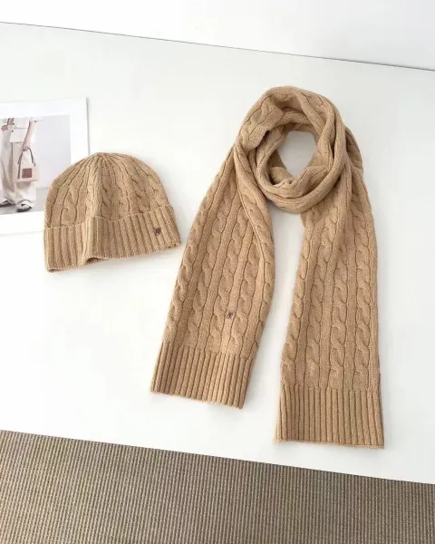 Ralph Lauren Cable Knit Beanie Ivory Beanie - 12
