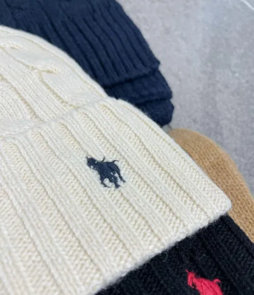 Ralph Lauren Cable Knit Beanie Ivory Beanie - 27