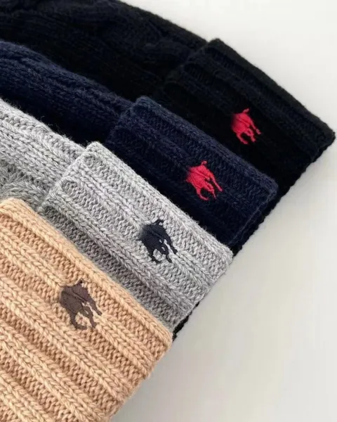 Ralph Lauren Cable Knit Beanie Ivory Beanie - 14