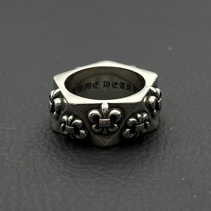 Chrome Hearts Square Ring Silver Jewelry - 46