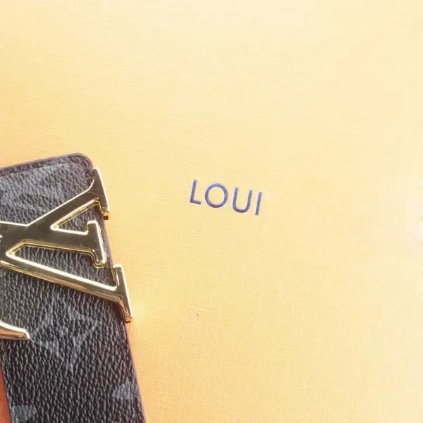 Louis Vuitton Monogram Canvas LV Initiales Belt Black - 1