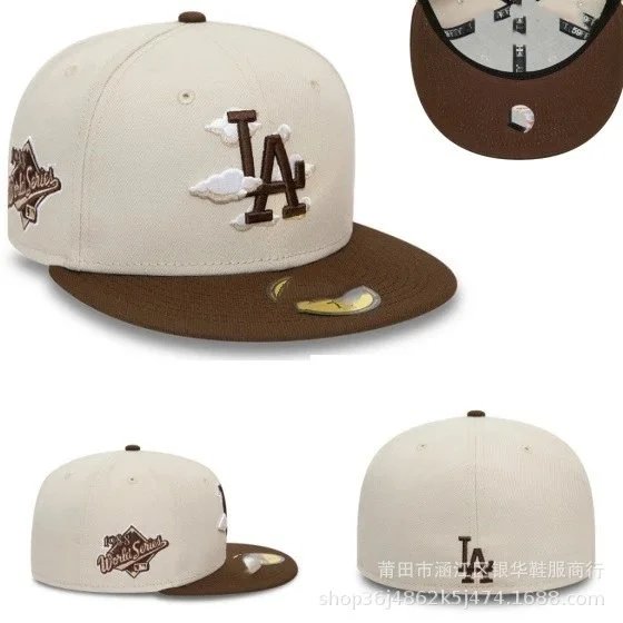 New Era New York Yankees World Series 59FIFTY Fitted Cap Beige/Navy Baseball Cap - 12