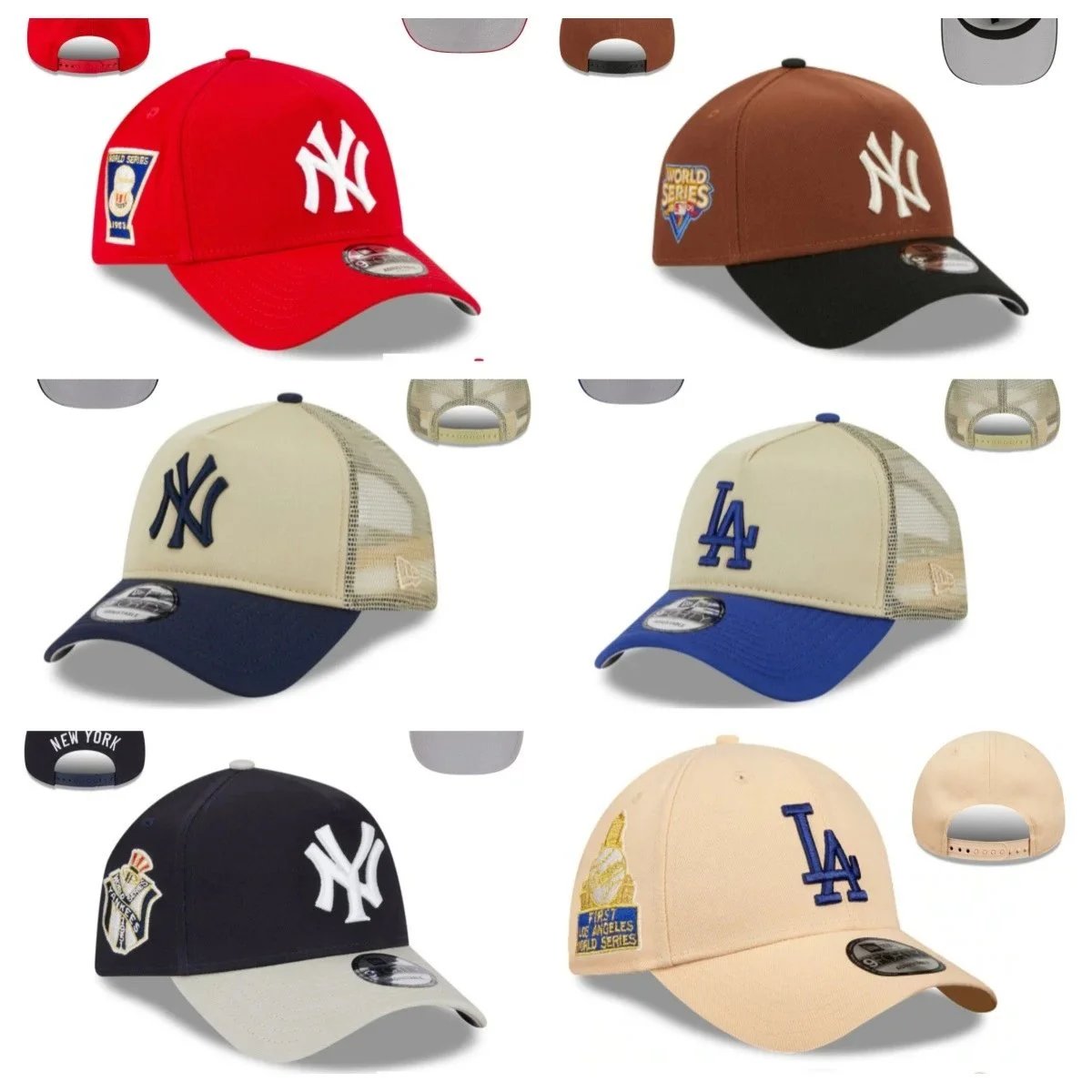 New Era Hats 9FORTY Adjustable Baseball Cap with Embroidered Team Logo image 1