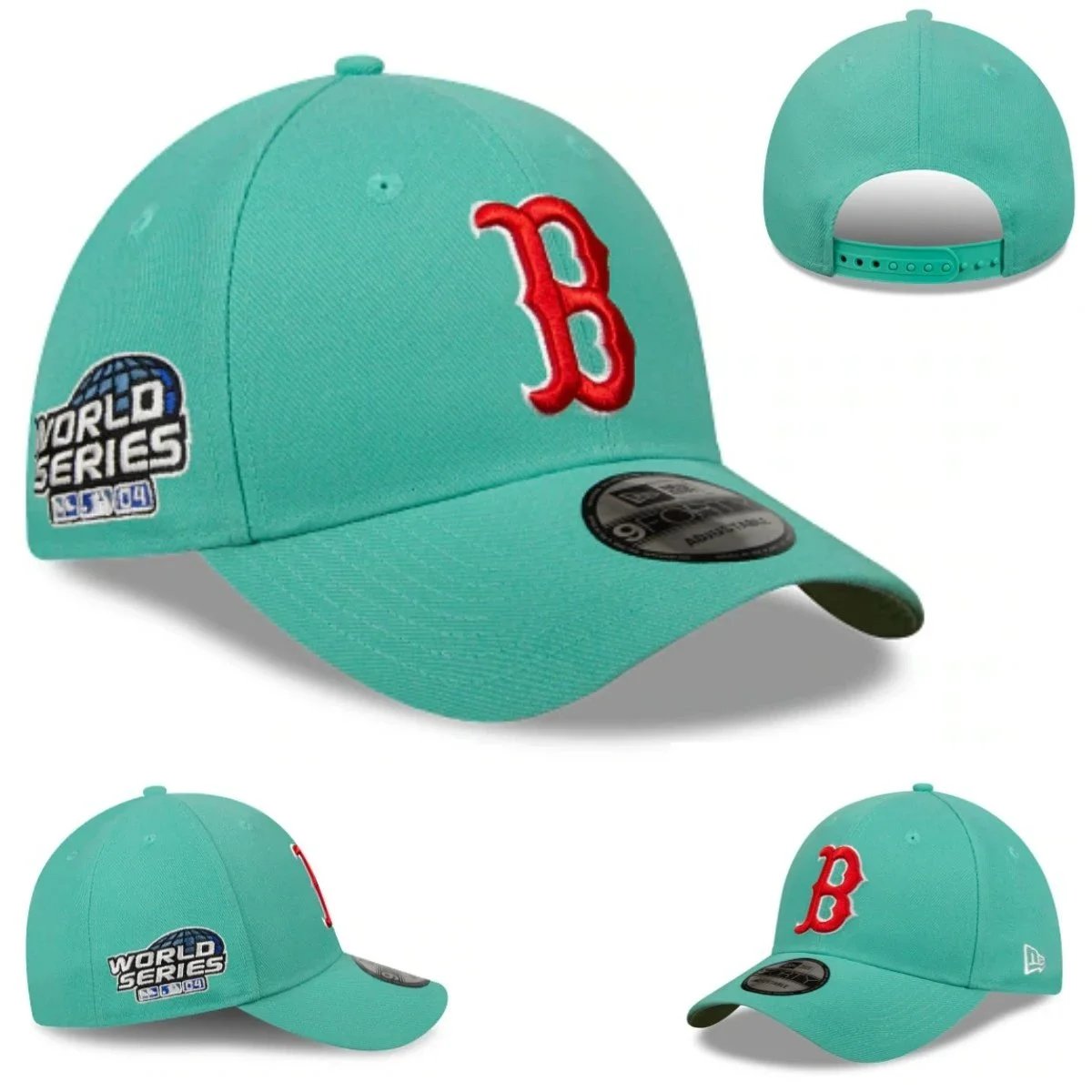New Era Hats 9FORTY Adjustable Baseball Cap with Embroidered Team Logo image 3