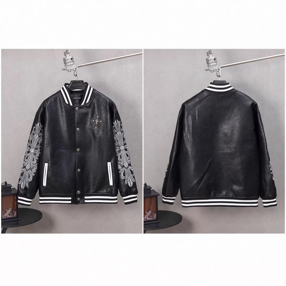 Chrome Hearts Cross-Detail Varsity Jacket [4 styles]