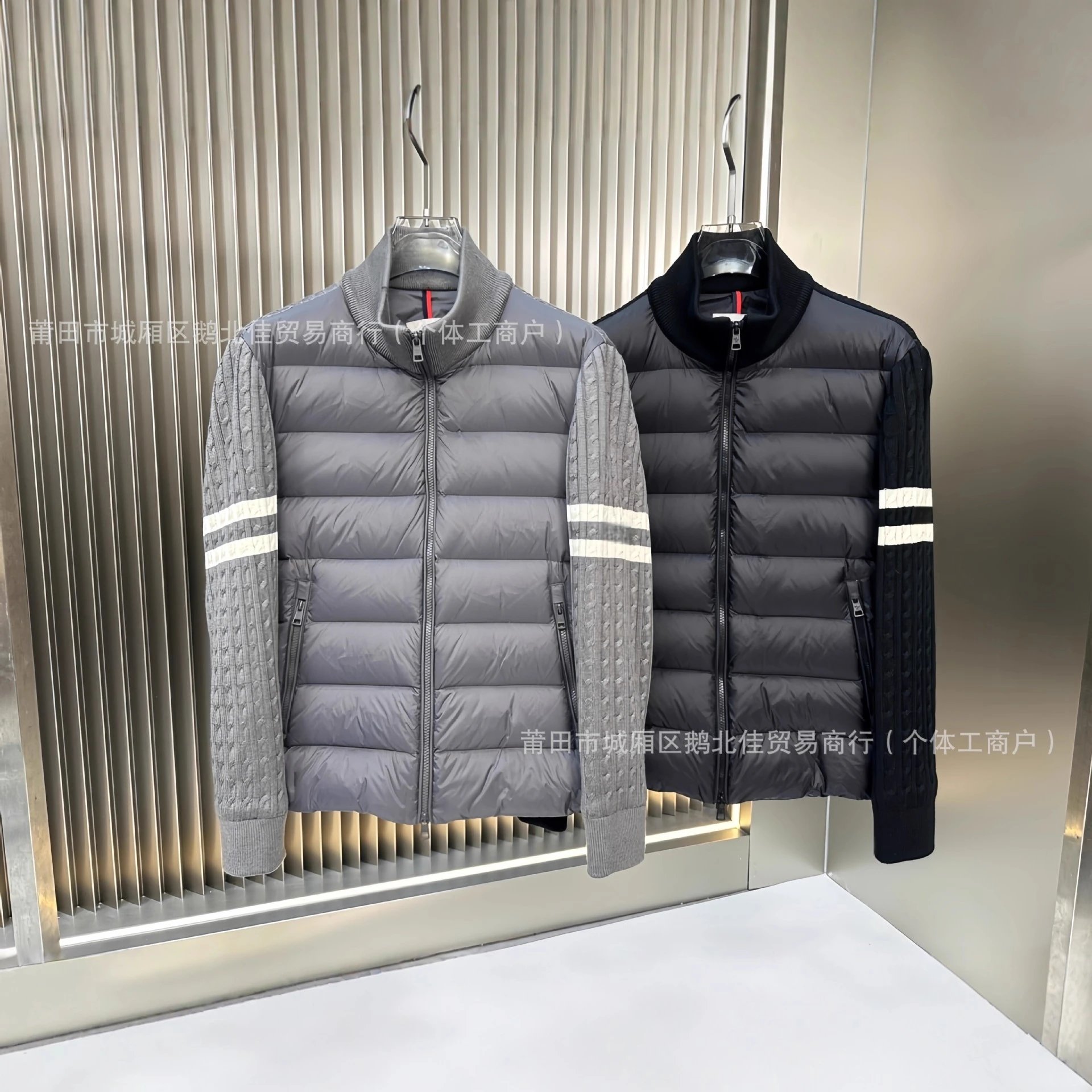Moncler Knit-Sleeve Padded Jacket [2 styles]