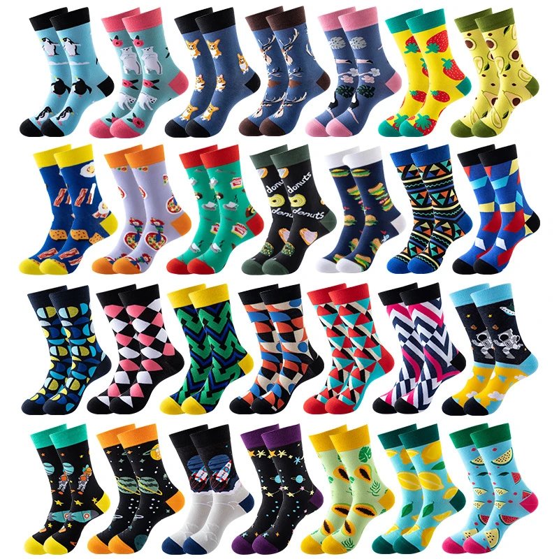 Patterned Crew Socks [110 styles]
