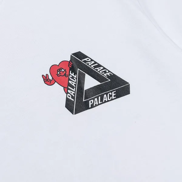 Palace Skateboards Tri-Force Logo White T-Shirt - 5