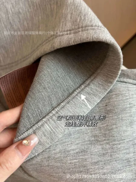 Design Oversized Zip-Up Hoodie Gray - 8
