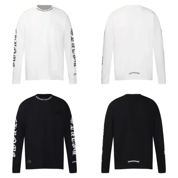 Chrome Hearts Cross Logo Raglan Long-Sleeve T-Shirt Pink and White - 23