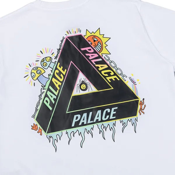 Palace Skateboards Tri-Force Logo White T-Shirt - 7