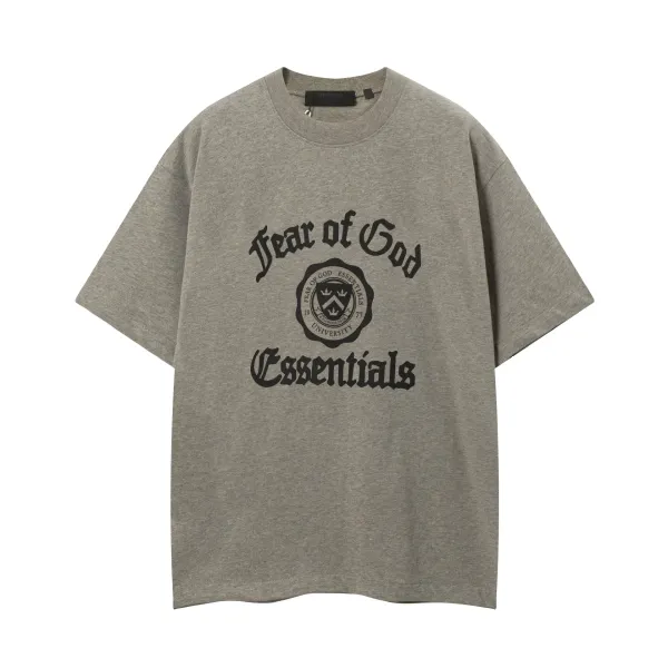 Fear of God Essentials University Print T-Shirt Gray - 1